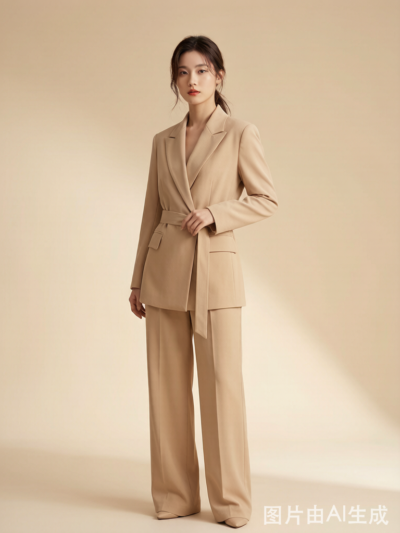 Minimalist Belted Suit