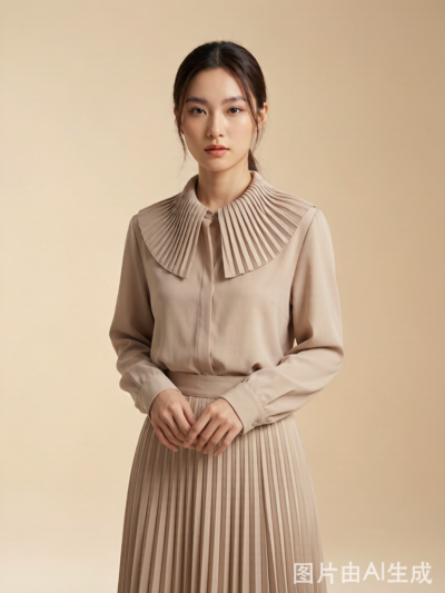 Pleated Collar Set