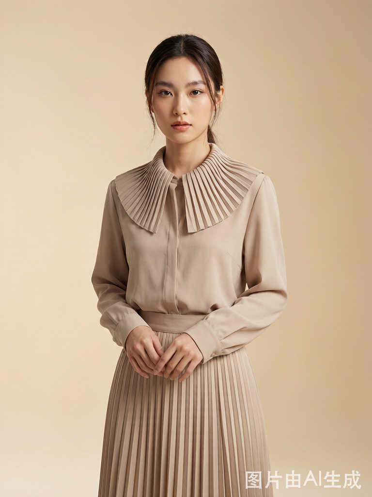 Pleated Collar Set