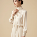 Scarf-Neck Tie Blouse