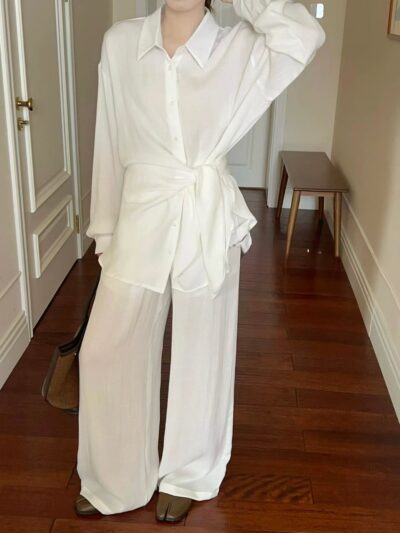 Tie-Waist Tencel Linen Relaxed Set