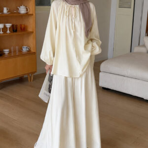 Flowy Tie Long Skirt Set