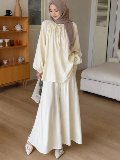 Flowy Tie Long Skirt Set