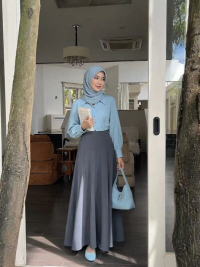 Tailored A-Line Midi Skirt